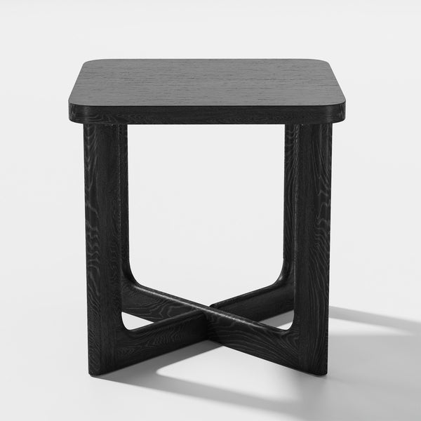 HomeRoots 24" Black Solid Wood Square End Table - Elegant, Modern Design for Compact Spaces & Versatile Use 564935