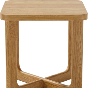 Homeroots 24" Natural Solid Wood Square Cross Legs End Table – Versatile, Stylish, And Perfect For Any Room!   564936