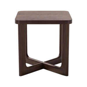 HomeRoots 24" Brown Solid Wood End Table with Cross Legs – Elegant, Versatile Design for Home & Office Use 564937