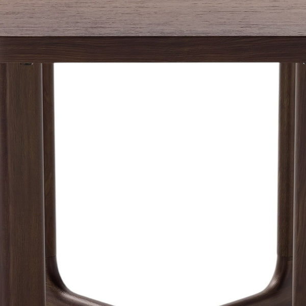 HomeRoots 24" Brown Solid Wood End Table with Cross Legs – Elegant, Versatile Design for Home & Office Use 564937