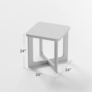 HomeRoots 24" Brown Solid Wood End Table with Cross Legs – Elegant, Versatile Design for Home & Office Use 564937