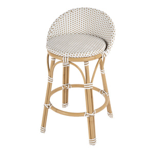 Butler Specialty Tobias Outdoor Rattan And Metal Dining Side Chair – Chic Coastal Style For Your Patio Oasis Beige And White Aluminum,Polyethylene (Pe) Rattan Weave 5649433-butler