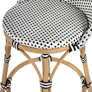 Butler Specialty Tobias Outdoor Rattan And Metal Dining Side Chair – Chic Coastal Style For Your Patio Oasis Black And White Aluminum,Polyethylene (Pe) Rattan Weave 5649434-butler