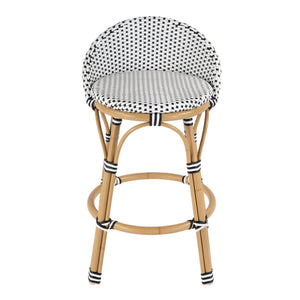 Butler Specialty Tobias Outdoor Rattan And Metal Dining Side Chair – Chic Coastal Style For Your Patio Oasis Black And White Aluminum,Polyethylene (Pe) Rattan Weave 5649434-butler