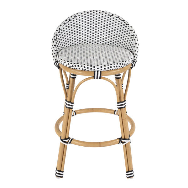 Butler Specialty Tobias Outdoor Rattan And Metal Dining Side Chair – Chic Coastal Style For Your Patio Oasis Black And White Aluminum,Polyethylene (Pe) Rattan Weave 5649434-butler