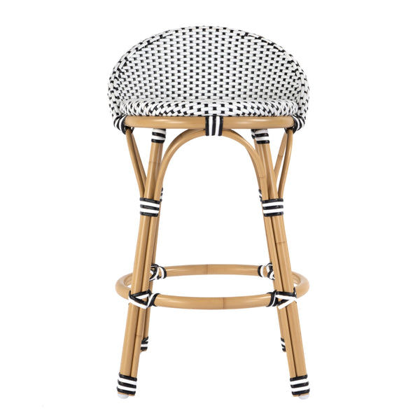 Butler Specialty Tobias Outdoor Rattan And Metal Dining Side Chair – Chic Coastal Style For Your Patio Oasis Black And White Aluminum,Polyethylene (Pe) Rattan Weave 5649434-butler