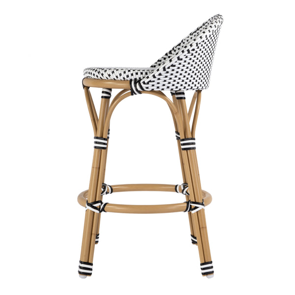 Butler Specialty Tobias Outdoor Rattan And Metal Dining Side Chair – Chic Coastal Style For Your Patio Oasis Black And White Aluminum,Polyethylene (Pe) Rattan Weave 5649434-butler