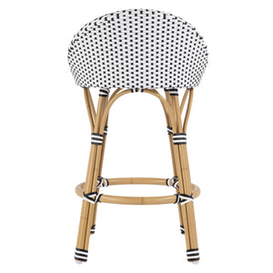 Butler Specialty Tobias Outdoor Rattan And Metal Dining Side Chair – Chic Coastal Style For Your Patio Oasis Black And White Aluminum,Polyethylene (Pe) Rattan Weave 5649434-butler