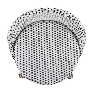 Butler Specialty Tobias Outdoor Rattan And Metal Dining Side Chair – Chic Coastal Style For Your Patio Oasis Black And White Aluminum,Polyethylene (Pe) Rattan Weave 5649434-butler