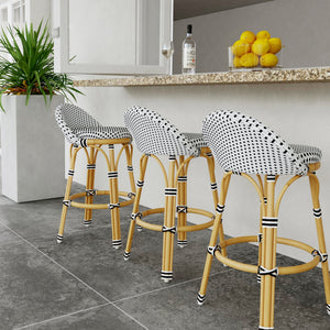 Butler Specialty Tobias Outdoor Rattan And Metal Dining Side Chair – Chic Coastal Style For Your Patio Oasis Black And White Aluminum,Polyethylene (Pe) Rattan Weave 5649434-butler