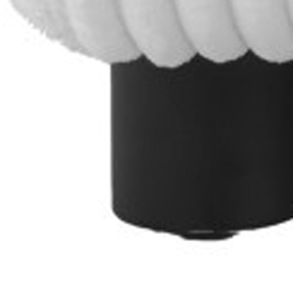 Homeroots 31" Stylish White And Black Corduroy Upholstered Side Chair - Durable Comfort For Any Decor   564972