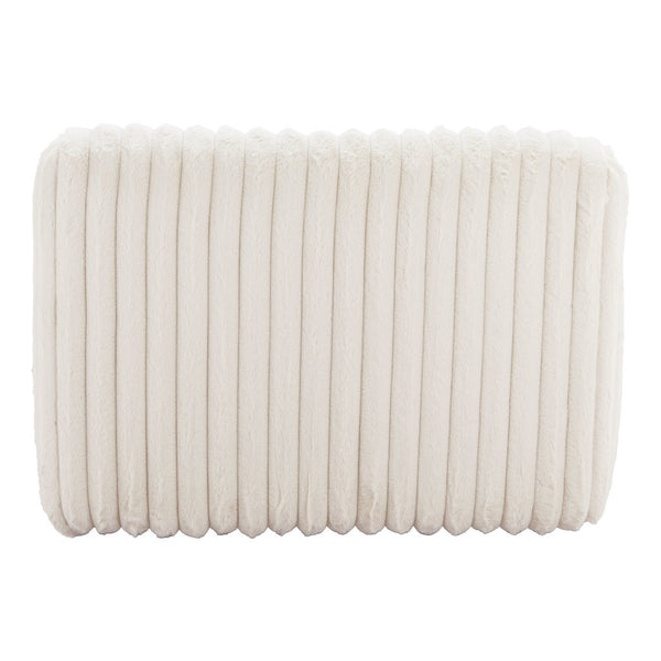 Homeroots 39" Cream Faux Fur Tufted Lounge Chair   564973