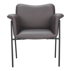 Homeroots 31" Chic Brown And Black Faux Leather Arm Chair - Comfortable Upholstered Design For Stylish Spaces   564975