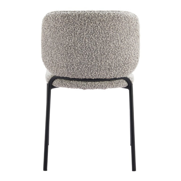 Set of Two Modern Steel Frame Upholstered Dining Side Chairs for Stylish Contemporary Homes