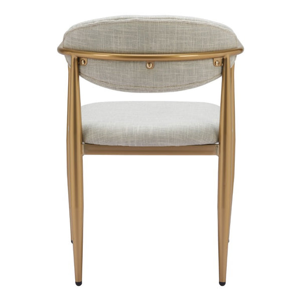 Set of Two Open Back Upholstered Dining Arm Chairs with Stylish Frame for Elegant Rooms