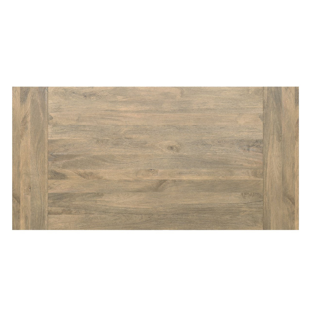 English Elm Whitley Solid Mango 72" Farmhouse Dining Table in Grey Wash — Trestle Base, Eco-Friendly, Seats 6 B136P266902