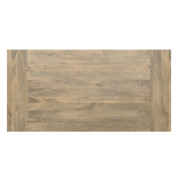 English Elm Whitley Solid Mango 72" Farmhouse Dining Table in Grey Wash — Trestle Base, Eco-Friendly, Seats 6 B136P266902