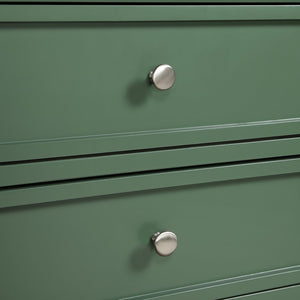English Elm Luca 3-Drawer Nightstand with Dovetail Drawers and Metal Glides, Tapered Legs, No Assembly Required Antique Green B050P376950
