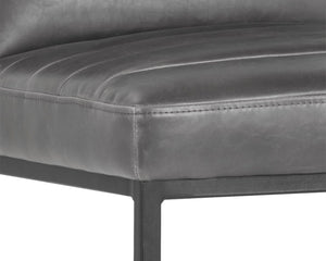 Sunpan SPYROS Counter Stool - Contemporary Industrial Design with Durable Faux Leather and Sturdy Frame Grey 103897V