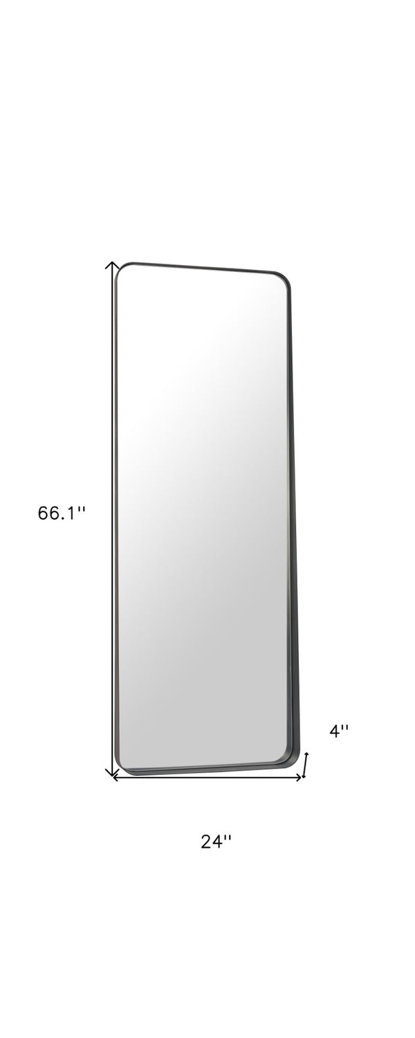 HomeRoots 66" Sleek Black Steel Framed Full-Length Mirror – Modern Minimalist Design for Any Room Decor 565005
