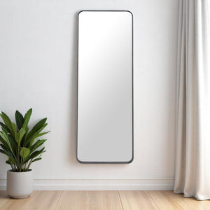 HomeRoots 66" Sleek Black Steel Framed Full-Length Mirror – Modern Minimalist Design for Any Room Decor 565005