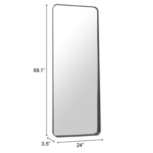 HomeRoots 66" Sleek Black Steel Framed Full-Length Mirror – Modern Minimalist Design for Any Room Decor 565005