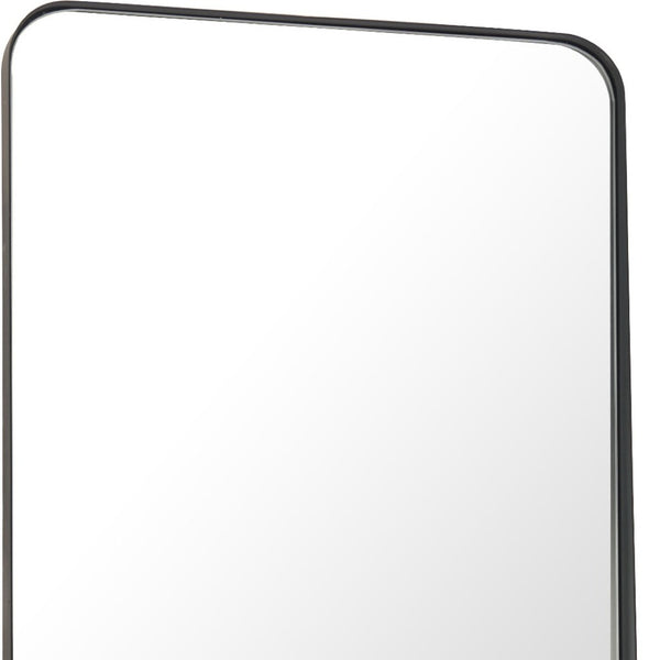 HomeRoots 66" Sleek Black Steel Framed Full-Length Mirror – Modern Minimalist Design for Any Room Decor 565005