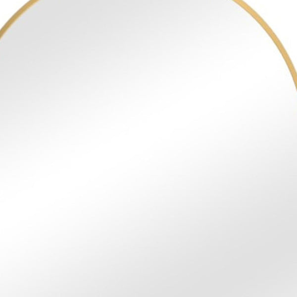 HomeRoots 71" Gold Metal Arch Full-Length Mirror - Elegant Leaning Design for Stylish Homes & Businesses 565019