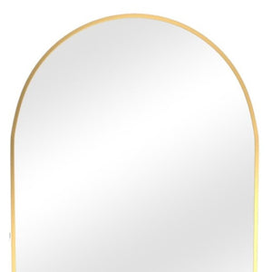 HomeRoots 71" Gold Metal Arch Full-Length Mirror - Elegant Leaning Design for Stylish Homes & Businesses 565019