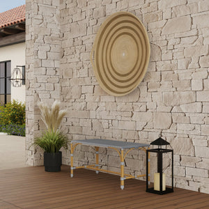 Butler Specialty Tobias Outdoor Rattan And Metal Dining Side Chair – Chic Coastal Style For Your Patio Oasis Gray And White Dot Aluminum,Polyethylene (Pe) Rattan Weave 5650329-butler