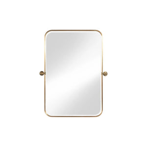 HomeRoots 36" Gold Metal Framed Vanity Mirror - Modern Glamour, Shatter-Resistant Glass, Versatile Home Decor 565035