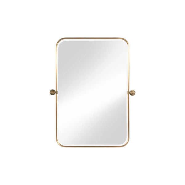 HomeRoots 36" Gold Metal Framed Vanity Mirror - Modern Glamour, Shatter-Resistant Glass, Versatile Home Decor 565035