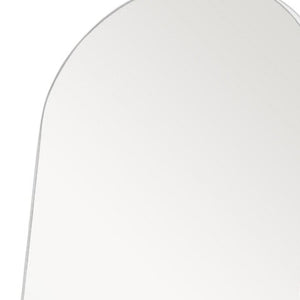HomeRoots 65" White Solid Wood Arch Mirror - Elegant Freestanding Full-Length Design for Timeless Style & Clarity 565039