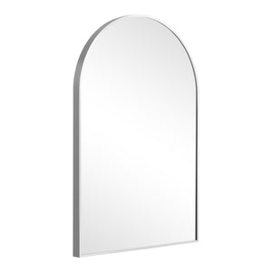 HomeRoots 36" Elegant Silver Arch Aluminum Framed Bathroom Vanity Mirror - Durable, Stylish, Ready to Hang! 565040