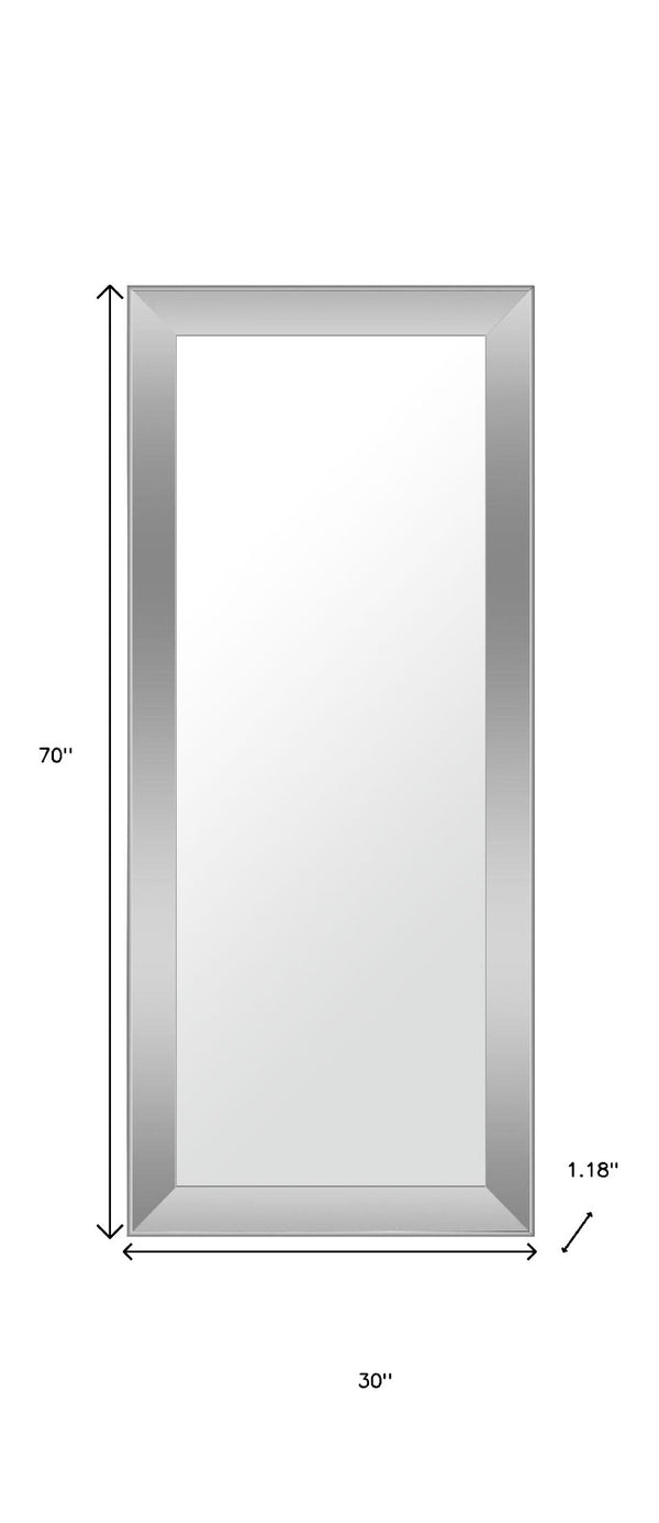 HomeRoots 70" Silver Freestanding Accent Mirror - Elegant Full-Length Design for Home & Commercial Spaces 565041