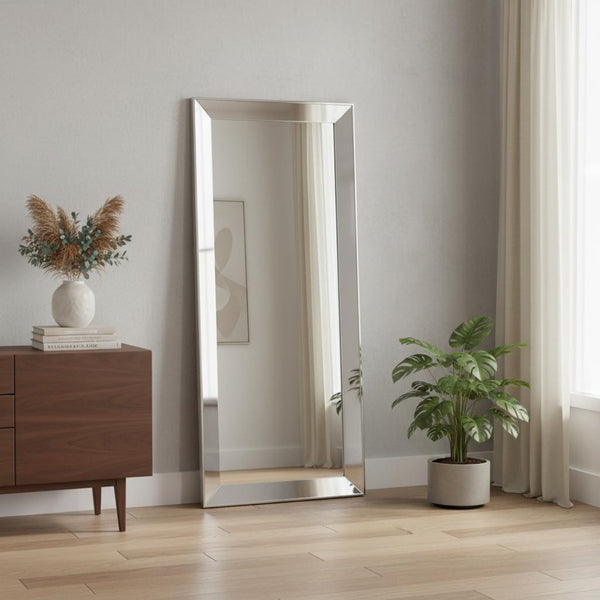 HomeRoots 70" Silver Freestanding Accent Mirror - Elegant Full-Length Design for Home & Commercial Spaces 565041