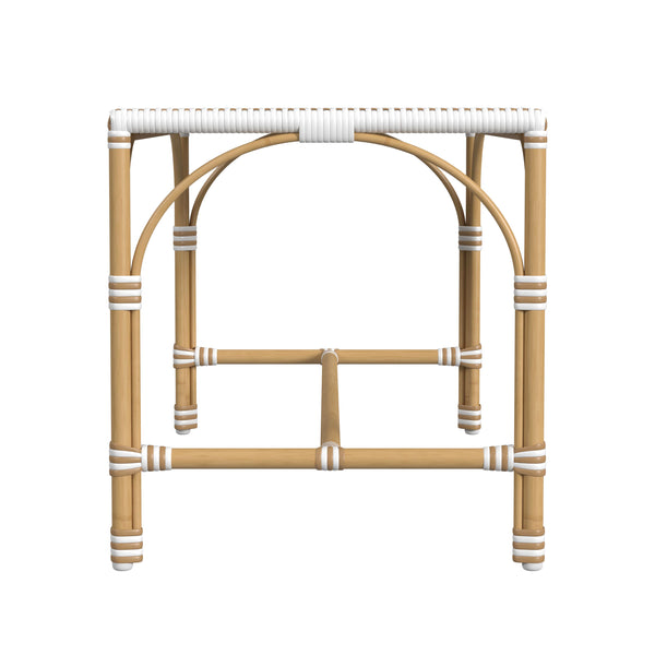 Butler Specialty Tobias Outdoor Rattan And Metal Dining Side Chair – Chic Coastal Style For Your Patio Oasis Beige And White Polyurethane Synthetic (Pe) Rattan,Aluminum 5650433-butler