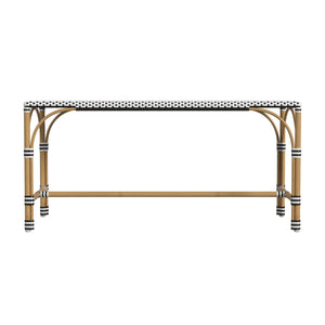 Butler Specialty Tobias Outdoor Rattan And Metal Dining Side Chair – Chic Coastal Style For Your Patio Oasis Black,Black And White,White,White And Black Polyurethane Synthetic (Pe) Rattan,Aluminum 5650434-butler