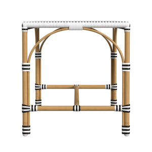 Butler Specialty Tobias Outdoor Rattan And Metal Dining Side Chair – Chic Coastal Style For Your Patio Oasis Black,Black And White,White,White And Black Polyurethane Synthetic (Pe) Rattan,Aluminum 5650434-butler