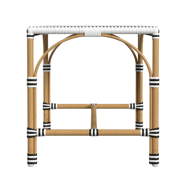 Butler Specialty Tobias Outdoor Rattan And Metal Dining Side Chair – Chic Coastal Style For Your Patio Oasis Black,Black And White,White,White And Black Polyurethane Synthetic (Pe) Rattan,Aluminum 5650434-butler