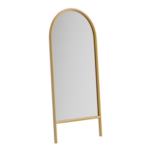 HomeRoots 71" Elegant Natural Solid Wood Arched Full-Length Mirror – Timeless Design for Any Space 565052