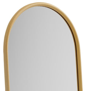 HomeRoots 71" Elegant Natural Solid Wood Arched Full-Length Mirror – Timeless Design for Any Space 565052