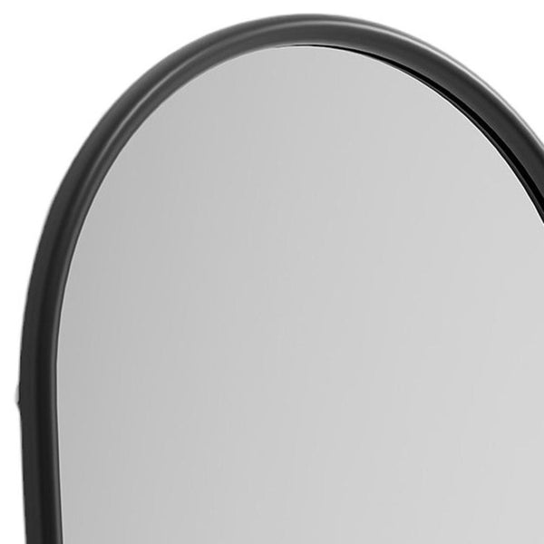 HomeRoots 71" Black Solid Wood Arched Full-Length Mirror – Elegant Design, Versatile, Space-Enhancing Decor 565053