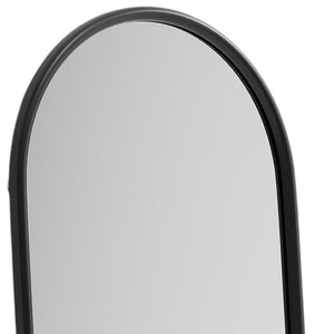 HomeRoots 71" Black Solid Wood Arched Full-Length Mirror – Elegant Design, Versatile, Space-Enhancing Decor 565053