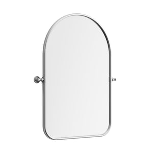 HomeRoots 36" Elegant Silver Arch Iron Framed Mirror - Timeless Design for Bathrooms, Bedrooms & More! 565056