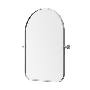 HomeRoots 36" Elegant Silver Arch Iron Framed Mirror - Timeless Design for Bathrooms, Bedrooms & More! 565056