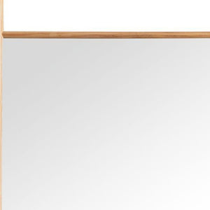 HomeRoots 71" Natural Solid Wood Leaning Mirror - Elegant Full-Length Design for Farmhouse & Modern Spaces 565058