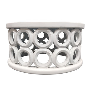 Homeroots 36" White Solid Wood Round Coffee Table   565090