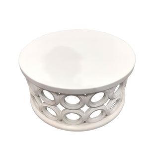 Homeroots 36" White Solid Wood Round Coffee Table   565090