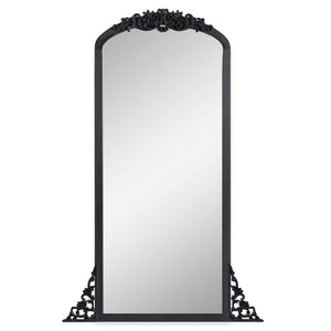 HomeRoots 67" Black Solid Wood Framed Full-Length Mirror - Modern Design, Space-Saving, Stylish & Ready to Hang 565097